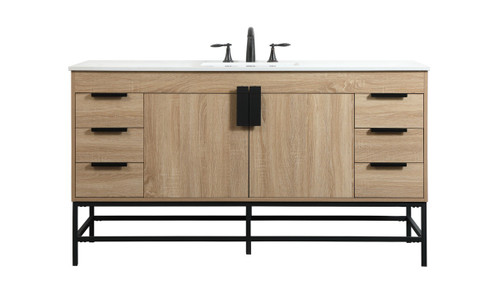 Eugene Single Bathroom Vanity in mango wood (173|VF48860MW)