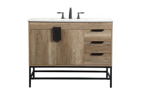Eugene Single Bathroom Vanity in natural oak (173|VF48842NT)
