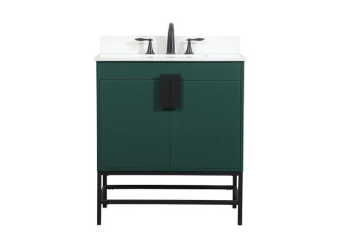 Eugene Single Bathroom Vanity in Green (173|VF48830MGNBS)
