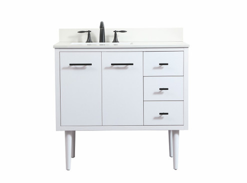 Cyrus Single Bathroom Vanity in White (173|VF48036MWHBS)