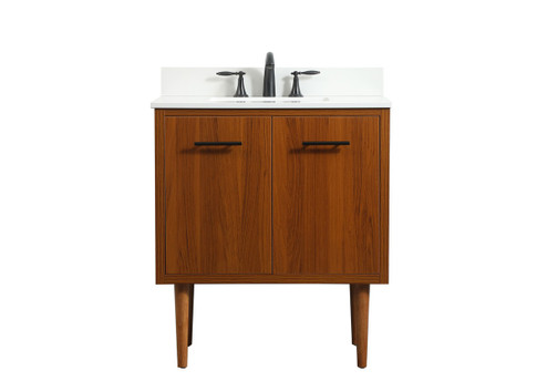 Cyrus Single Bathroom Vanity in Teak (173|VF48030MTKBS)