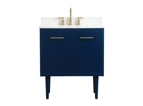Cyrus Single Bathroom Vanity in Blue (173|VF48030MBLBS)
