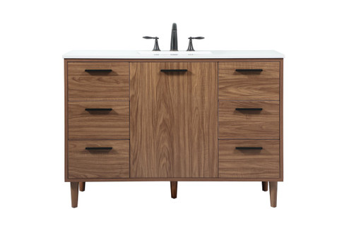 Baldwin Single Bathroom Vanity in walnut brown (173|VF47048WB)