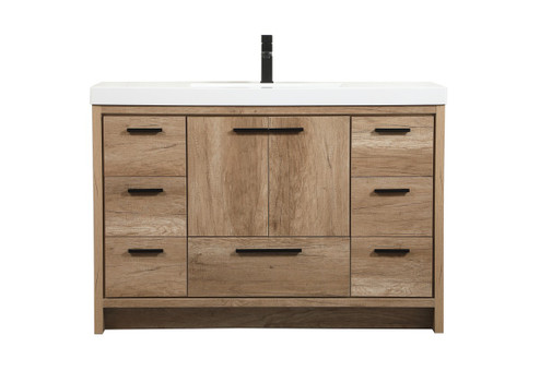 Wyatt Single Bathroom Vanity in natural oak (173|VF46048NT)