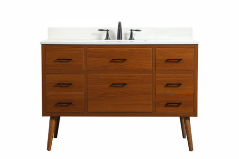 Boise Single Bathroom Vanity in Teak (173|VF41048MTKBS)