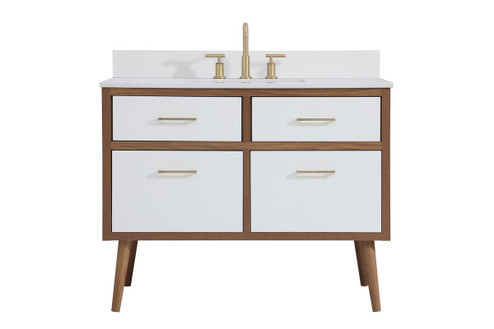 Boise Bathroom Vanity Set in White (173|VF41042WHBS)
