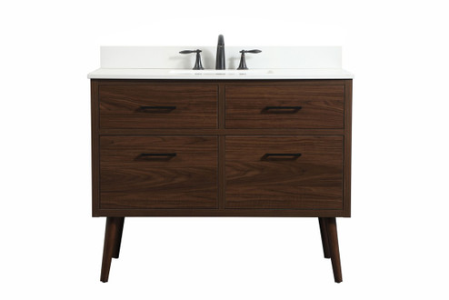 Boise Single Bathroom Vanity in Walnut (173|VF41042MWTBS)