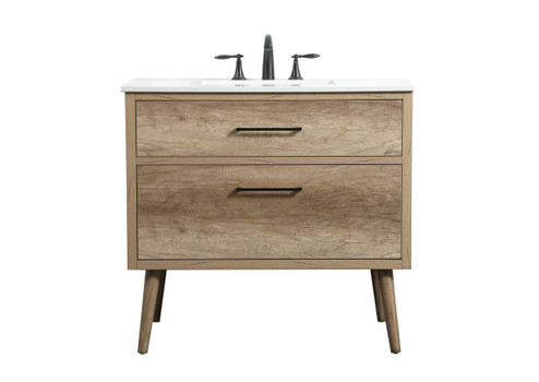 Boise Single Bathroom Vanity in natural oak (173|VF41036NT)