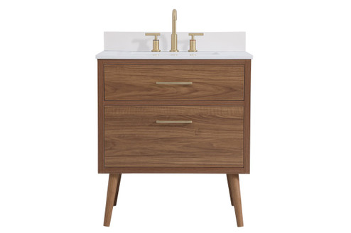 Boise Bathroom Vanity Set in Walnut Brown (173|VF41030WBBS)