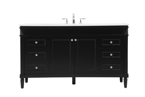 Bennett Single Bathroom Vanity in black (173|VF31860BK)