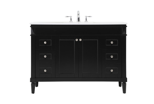 Bennett Single Bathroom Vanity in black (173|VF31848BK)