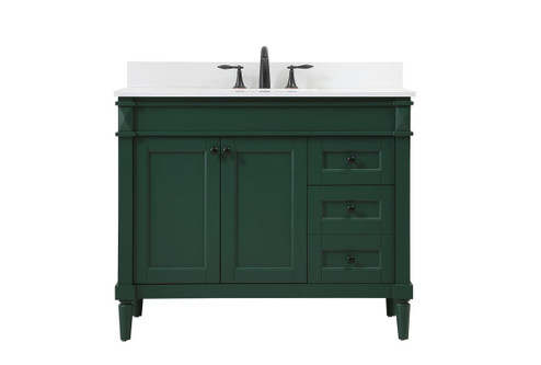 Bennett Single Bathroom Vanity in Green (173|VF31842GNBS)