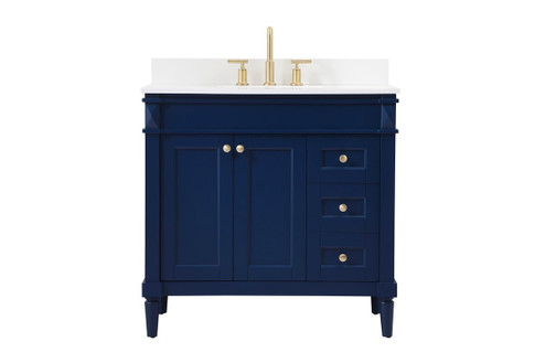 Bennett Single Bathroom Vanity in Blue (173|VF31836BLBS)