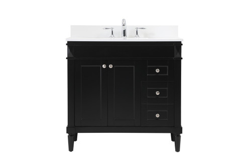 Bennett Single Bathroom Vanity in black (173|VF31836BKBS)