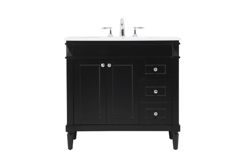 Bennett Single Bathroom Vanity in black (173|VF31836BK)