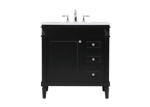 Bennett Single Bathroom Vanity in Black (173|VF31832BK)