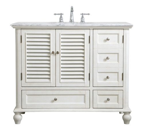 Rhodes Single Bathroom Vanity in antique white (173|VF30542AW)