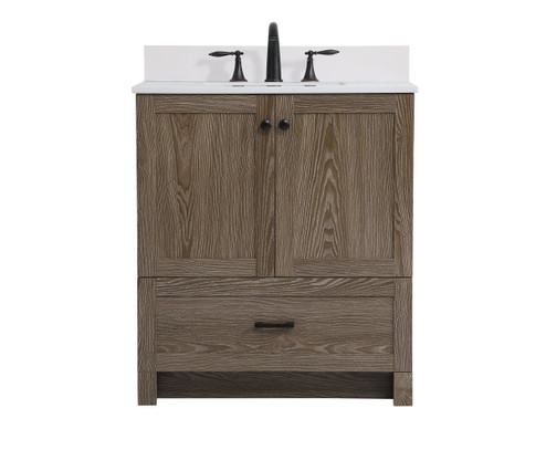 Soma Bathroom Vanity Set in Weathered Oak (173|VF2830WOBS)