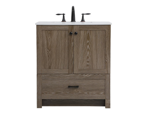 Soma Single Bathroom Vanity in weathered oak (173|VF2830WO)