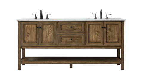 Metropolis Double Bathroom Vanity in Driftwood (173|VF27072DDW)