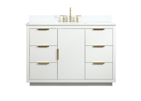 Blake Vanity Sink Set in white (173|VF19448WHBS)