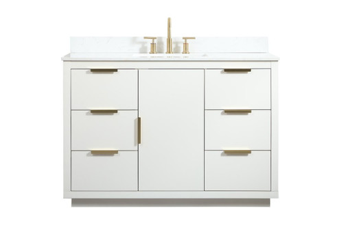 Blake Vanity Sink Set in White (173|VF19448WHBS)