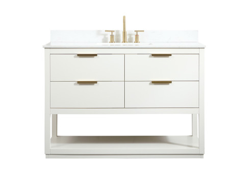 Larkin Vanity Sink Set in white (173|VF19248WHBS)