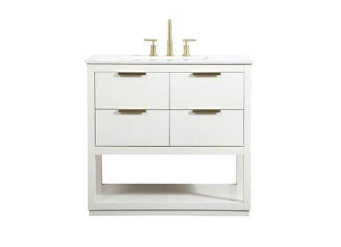Larkin Vanity Sink Set in white (173|VF19236WH)