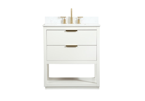 Larkin Vanity Sink Set in white (173|VF19230WHBS)