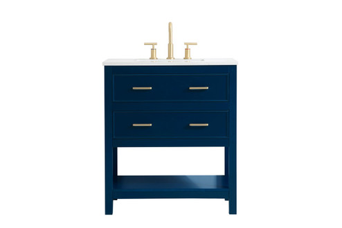 Sinclaire Single Bathroom Vanity in Blue (173|VF19030BL)