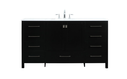 Irene Vanity Sink Set in black (173|VF18860BK)