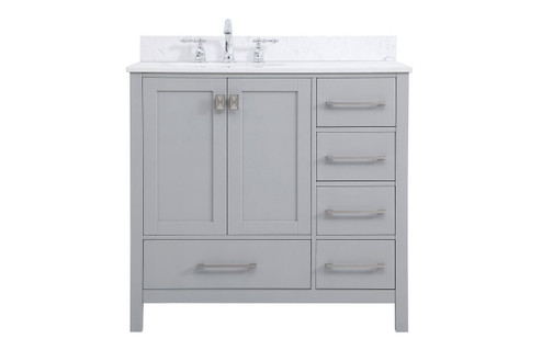 Irene Bathroom Vanity Set in Gray (173|VF18836GRBS)