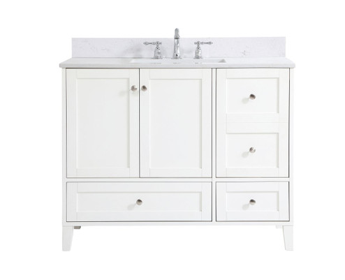 sommerville Bathroom Vanity Set in White (173|VF18042WHBS)