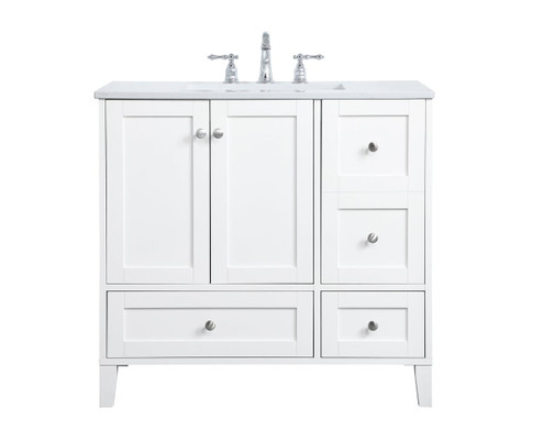 sommerville Single Bathroom Vanity in White (173|VF18036WH)