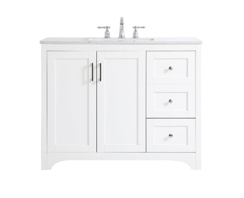 moore Single Bathroom Vanity in White (173|VF17042WH)