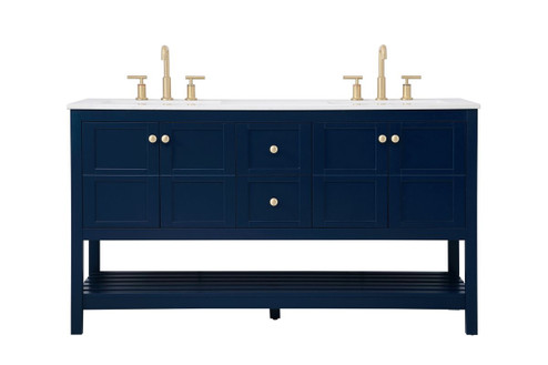 Theo Single Bathroom Vanity in Blue (173|VF16460DBL)