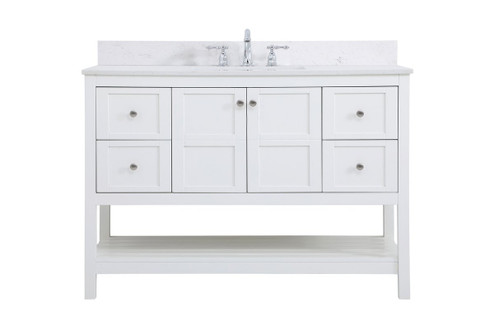 Theo Bathroom Vanity Set in White (173|VF16448WHBS)