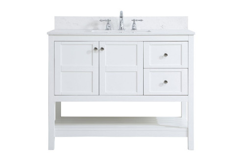 Theo Bathroom Vanity Set in White (173|VF16442WHBS)