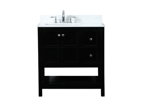 Theo Vanity Sink Set in black (173|VF16432BKBS)
