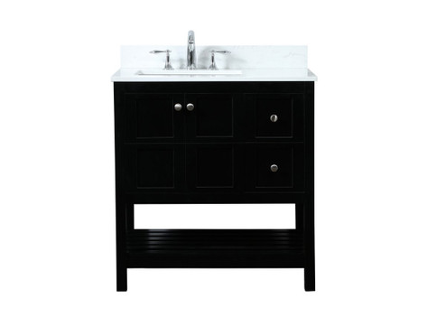 Theo Vanity Sink Set in Black (173|VF16432BKBS)