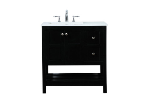 Theo Vanity Sink Set in black (173|VF16432BK)
