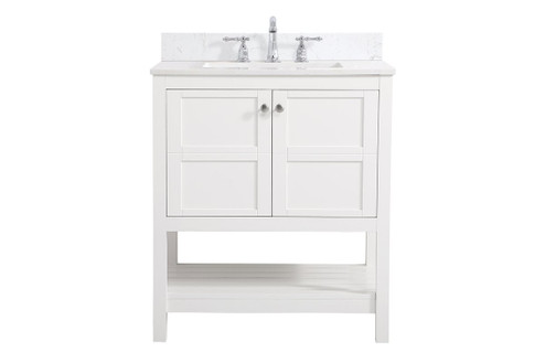 Theo Bathroom Vanity Set in White (173|VF16430WHBS)