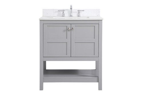 Theo Bathroom Vanity Set in Gray (173|VF16430GRBS) Theo Bathroom Vanity Set in Gray (173|VF16430GRBS)