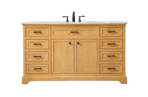 Americana Single Bathroom Vanity in Natural Wood (173|VF15060NW)