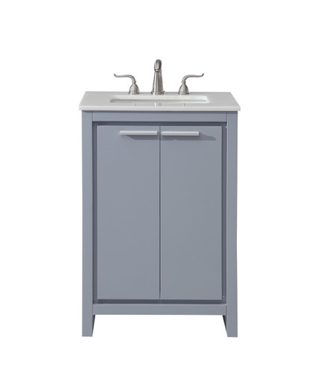 Filipo Single Bathroom Vanity Set in Grey (173|VF12824GR)