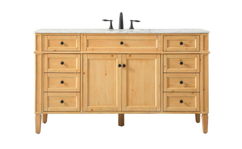 Park Avenue Single Bathroom Vanity in natural wood (173|VF12560NW)