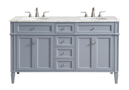 Park Avenue Double Bathroom Vanity Set in Grey (173|VF12560DGR)