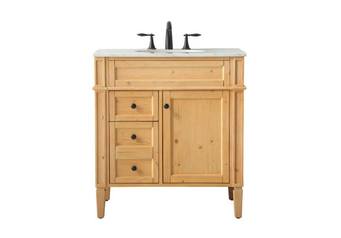 Park Avenue Single Bathroom Vanity in Natural Wood (173|VF12532NW)