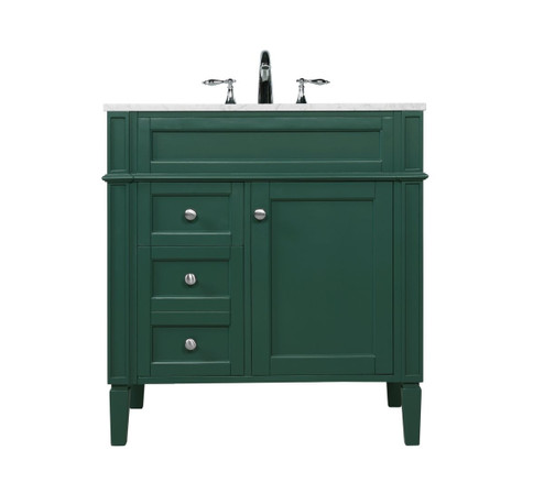 Park Avenue Single Bathroom Vanity in Green (173|VF12532GN)