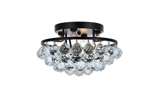 Corona Four Light Flush Mount in Black (173|V9805F14BKRC)